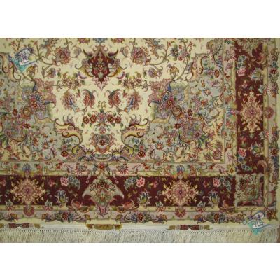 Rug Tabriz Carpet Handmade Oliya Design Silk & Soft Wool