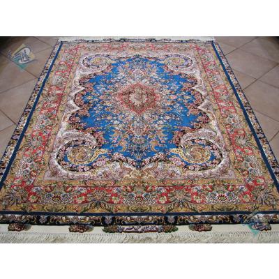 Rug Tabriz Carpet Handmade Mojemehr Design Silk & Soft Wool