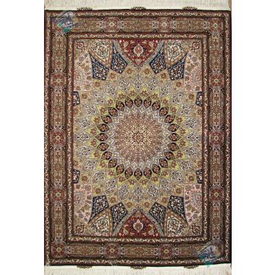 Rug Tabriz Carpet Handmade Dome Design Silk & Soft Wool