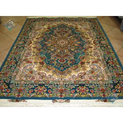 Rug Tabriz Carpet Handmade Novinfar Design Silk & Soft Wool