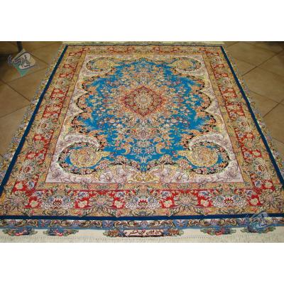 Rug Tabriz Handwoven Carpet Mojemehr Design