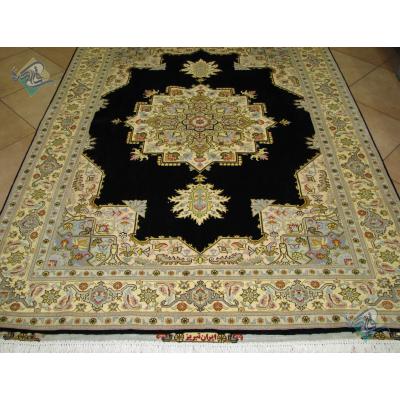 Rug Tabriz Carpet Handmade Heriz Design Silk & Softwool