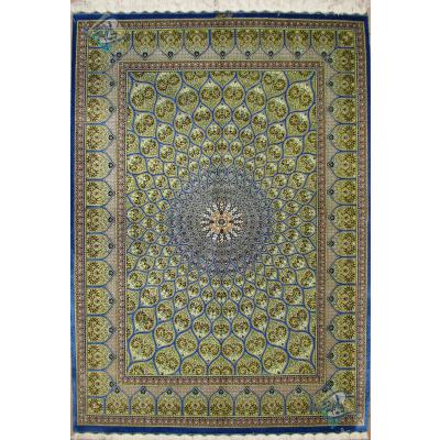 Rug Qom Carpet Handmade complete Silk Dome Design