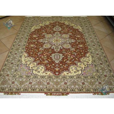 Rug Tabriz Carpet Handmade Heris Design