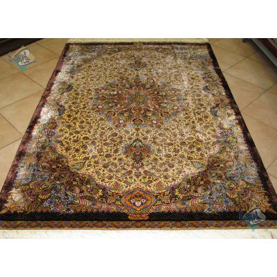 Rug Qom Carpet Handmade Classic  Design all Silk