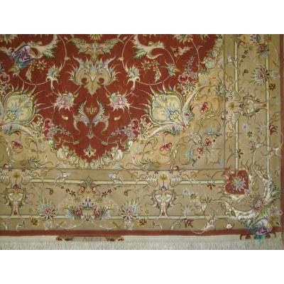 Pair Rug Tabriz Carpet Handmade Ardam Design