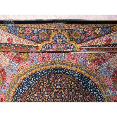 Rug Qom Carpet Handmade Kazemi Design All Silk