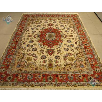 Pair Rug Tabriz Carpet Handmade Beheshti Design