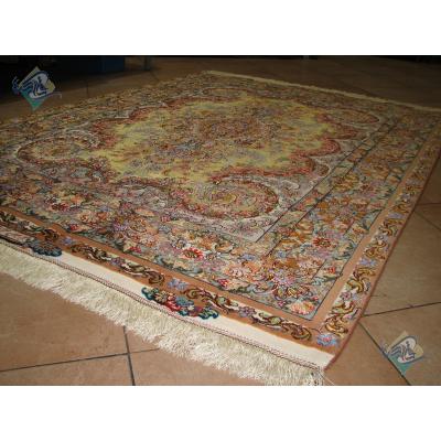 Pair Rug Tabriz Carpet Handmade New Mojemehr Design