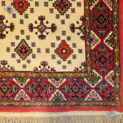 قالیچه دستباف شیرازی طرح هندسی عشایری تمام پشم گیاهی