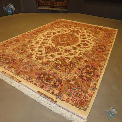 Pair Rug Tabriz Carpet Handmade Khatibi Design