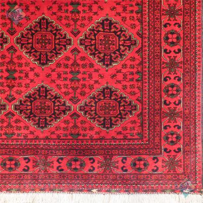 قالیچه دستباف گنبد افغان باف طرح کدخدایی کرک گلیم بافدار
