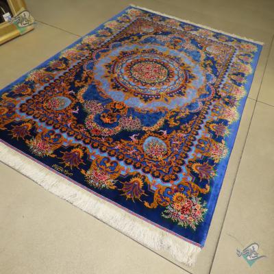 Rug Qom Carpet Handmade Toranj Design All Silk