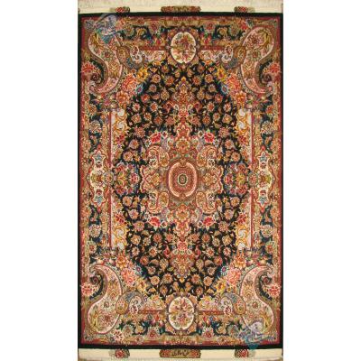 Zar-o-nim Tabriz Carpet Handmade Salari Design 