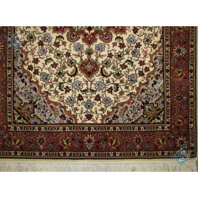 Zar-o-nim Tabriz Carpet Handmade Zohreh  Design Silk & Softwool
