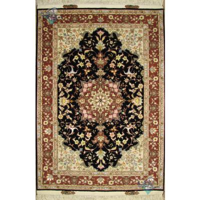 Zar-o-nim Tabriz Handwoven Carpet Shirfar Design