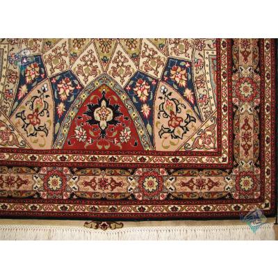 Zar-o-nim Tabriz Handwoven Carpet Dome Design