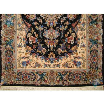 Zar-o-nim Tabriz Carpet Handmade Khatibi Design