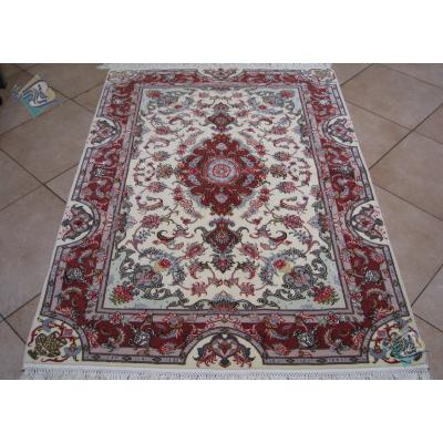 Zar-o-nim Tabriz Carpet Handmade  Gholmehr Design