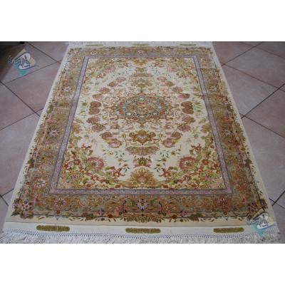 Zar-o-nim Tabriz Carpet Handmade  Shirfar Design