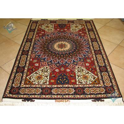Pair Zar-o-nim Tabriz Carpet Handmade  Dome Design
