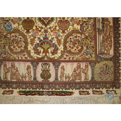 Zar-o-nim Tabriz Carpet Handmade Nami Design