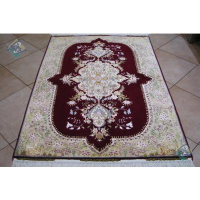 Zar-o-nim Tabriz Carpet Handmade Simple Floor Design