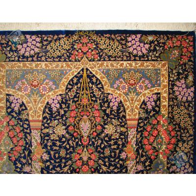 Zar-o-nim Qom Handwoven Altar Design All Silk