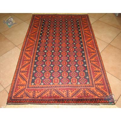 Zar-o-charak Carpet Handwoven Balouch Geometric Design