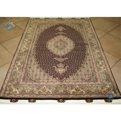 Zar-o-nim Tabriz Carpet Handmade Mahi Design