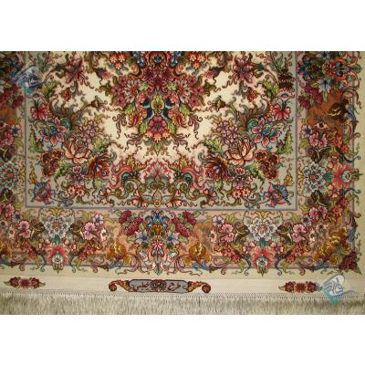 Pair Zar-o-nim Tabriz Carpet Handmade Khatibi Design
