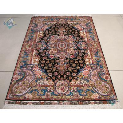 Pair Zar-o-nim Tabriz Carpet Handmade Salari Design