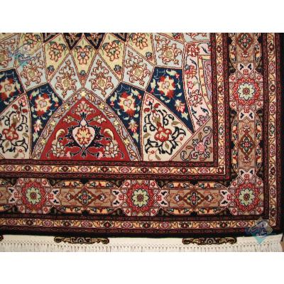 Zar-o-Nim Tabriz Carpet Handmade Dome Design