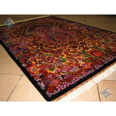 Zar-o-Nim Qom Carpet Handmade Samadi Design