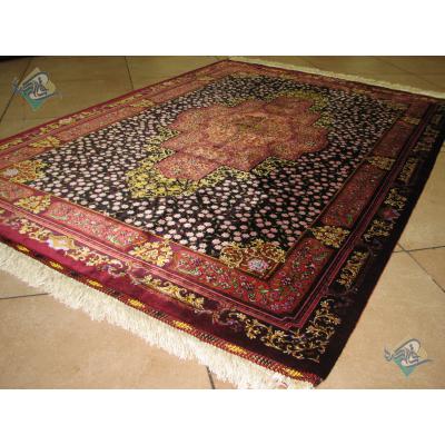 Zar-o-Nim Qom Carpet Handmade Mirmahdi Design