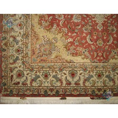Pair Nine Meters Tabriz Handwoven Silk &Softwool