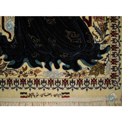 Zar-o-charak Esfahan Carpet Handwoven Miniature Design