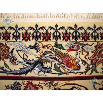 Zar-o-charak Esfahan Carpet Handwoven Miniature Design