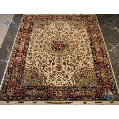 Pair Nine meter Tabriz  Carpet Handmade Gharehbaghi Design