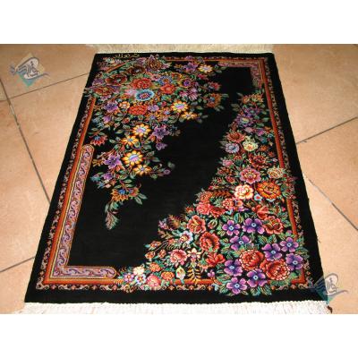 Tableau Carpet Handwoven Qom Flower Design all Silk