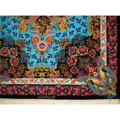 Zar-o-Charak Qom Handwoven Bergamot Design All Silk