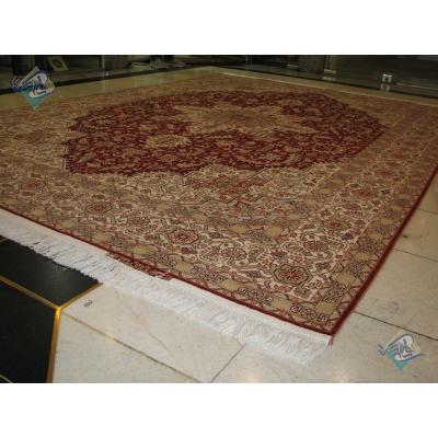 Nine Meter Tabriz Carpet Handmade Heris Design