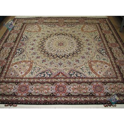 Square Tabriz Carpet Handmade New Dome Design