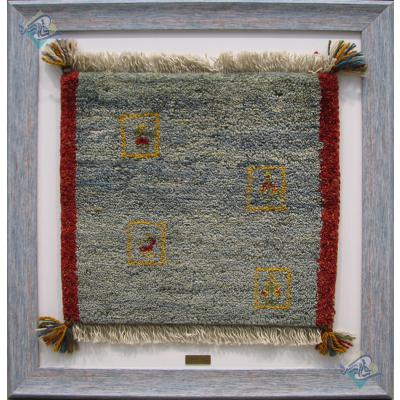 Mat Gabeh Carpet Handmade Four Badges Design All Wool