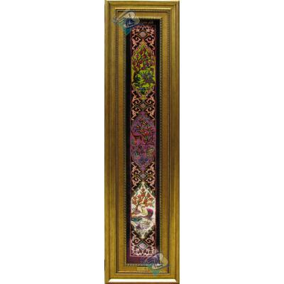Tableau Carpet Handwoven Qom Three inscriptions Design all Silk
