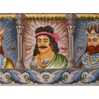 Tableau Carpet Handwoven Tabriz Kings of Iran Design