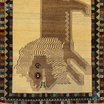 Zar_o_Charak Handmade Gabeh Carpet Lion Designe All Wool