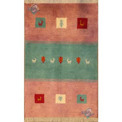 Zar_o_Charak Handmade Gabeh Carpet Three texts  Designe All Wool
