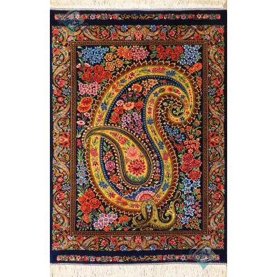 Tableau Carpet Handwoven Qom Botteh Design all Silk