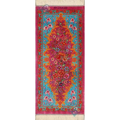 Tableau Carpet Handwoven Qom Flower Design